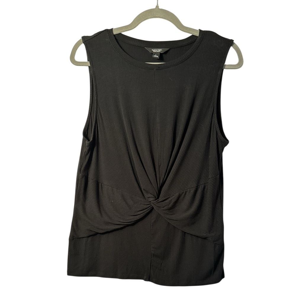 Simply Vera Vera Wang Ribbed Twist Front Tank Top